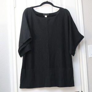 Coldwater creek women’s plus size Black blouse 1x 18 xxl shimmer